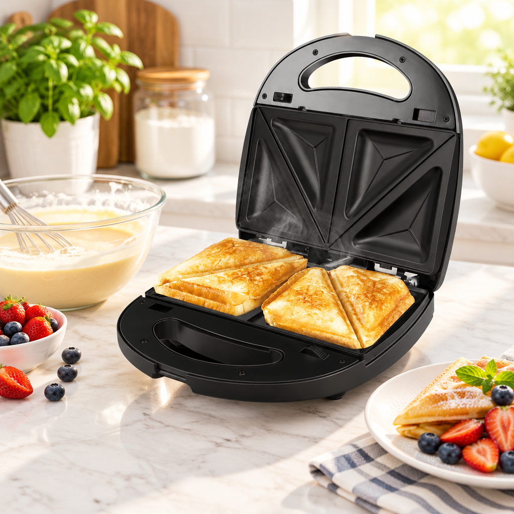 Cuizy Waffle 7 gaufrier 7-en-1 en situation dans la cuisine