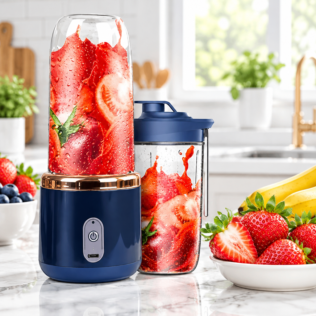 Cuizy Shake blender portable sur plan de travail en marbre