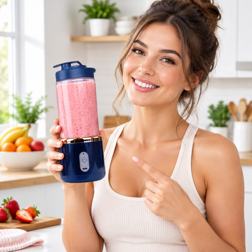 Cuizy Shake blender portable en situation dans la cuisine