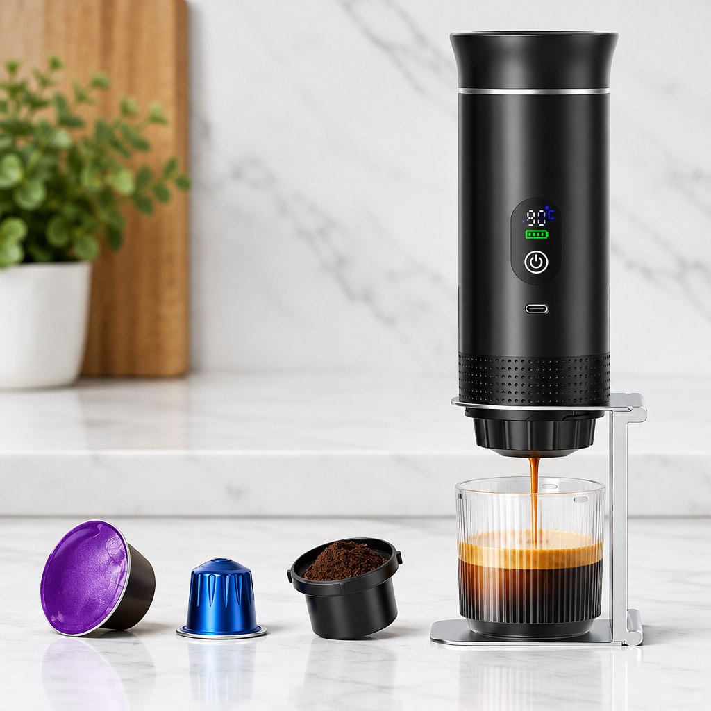 Cuizy Go Espresso machine à café portable en utilisation