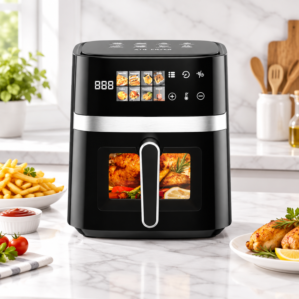 Cuizy Crisp friteuse à air sur plan de travail en marbre