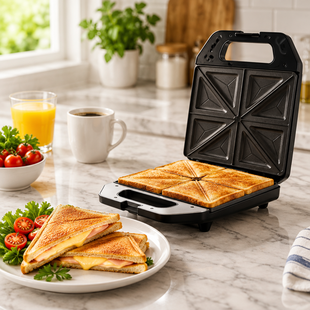Cuizy Toasty appareil à croque-monsieur en utilisation