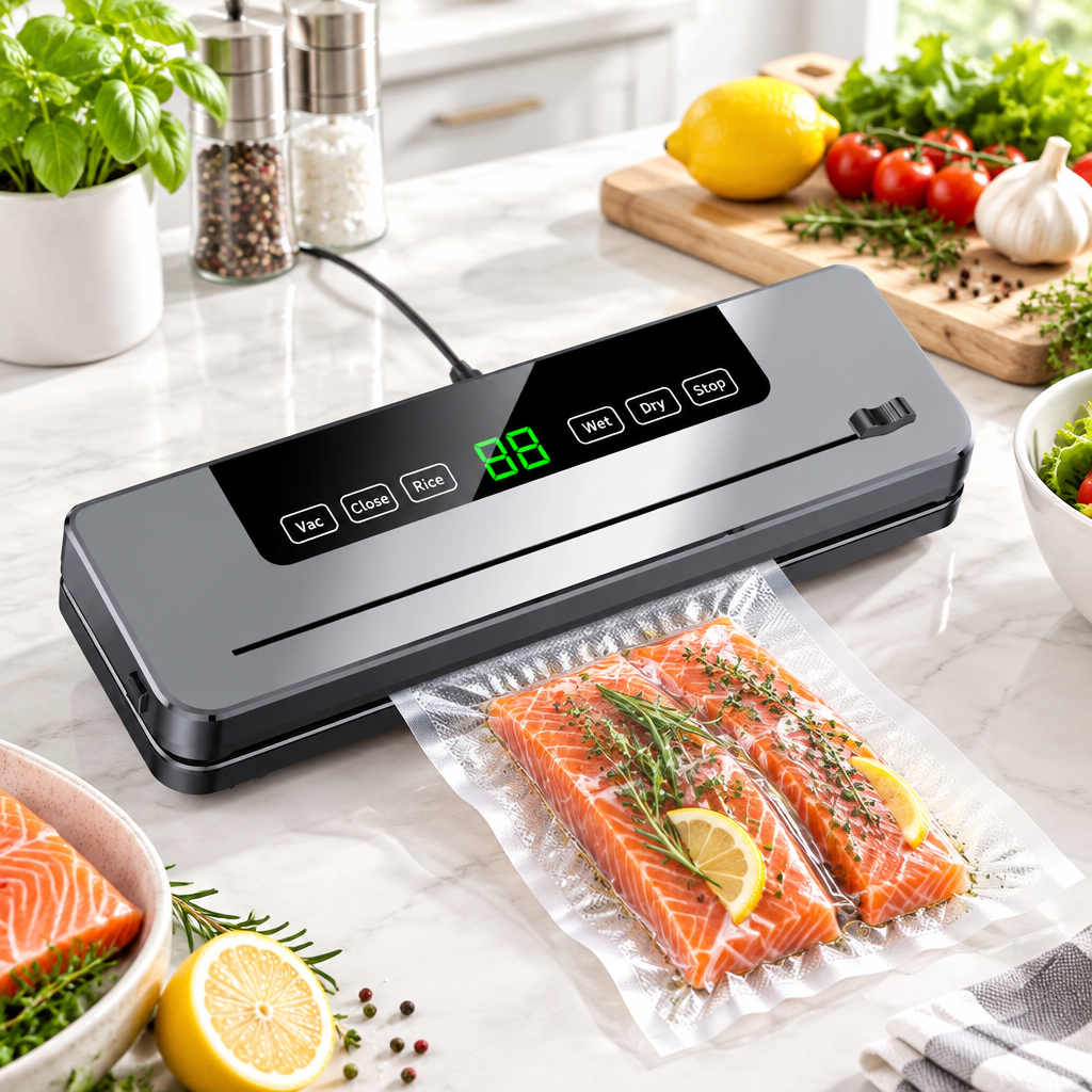 Cuizy Vac machine sous vide en situation dans la cuisine
