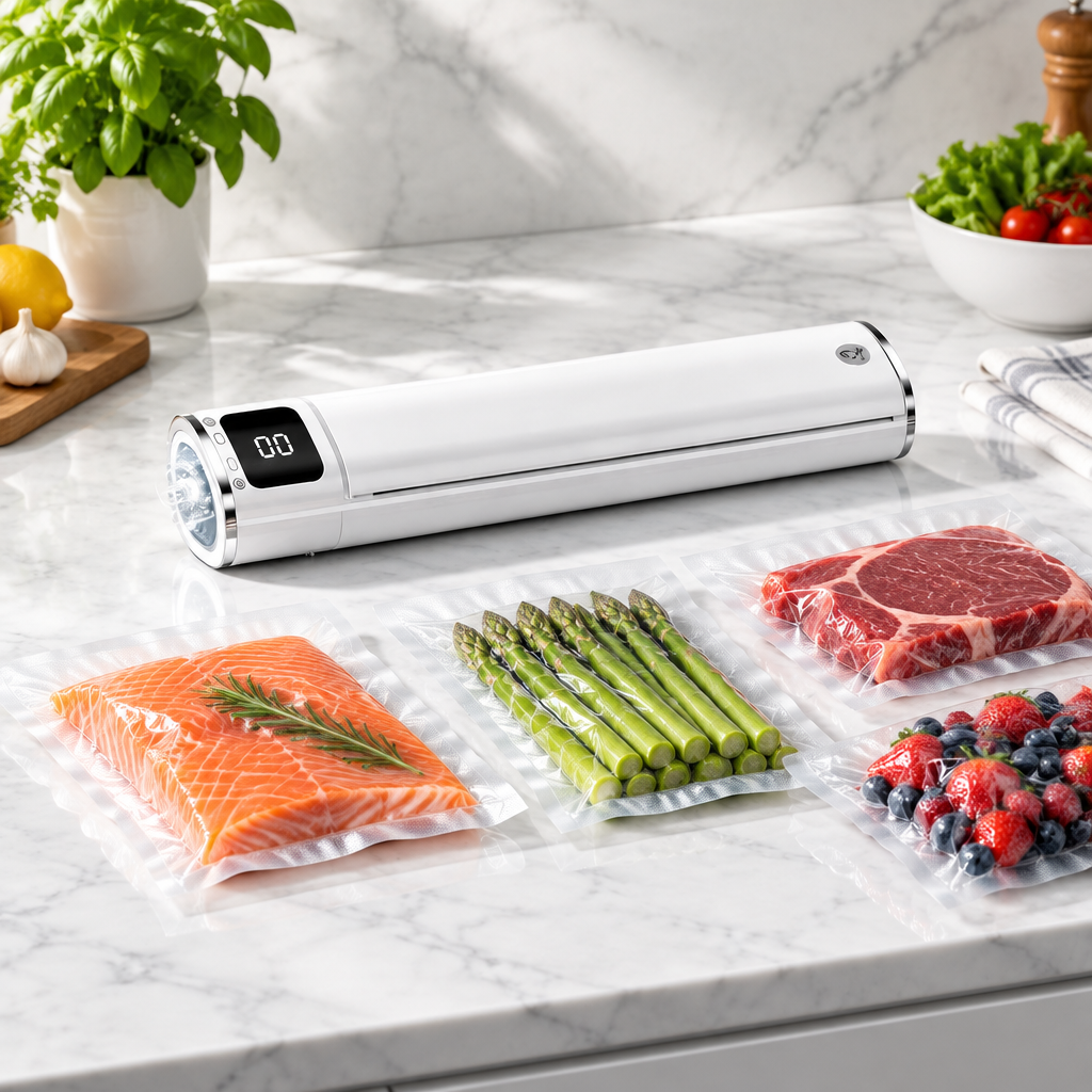 Cuizy Vac Mini machine sous vide portable en utilisation