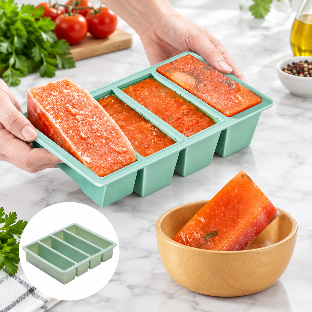 Cuizy Freeze moule de congélation sur plan de travail en marbre