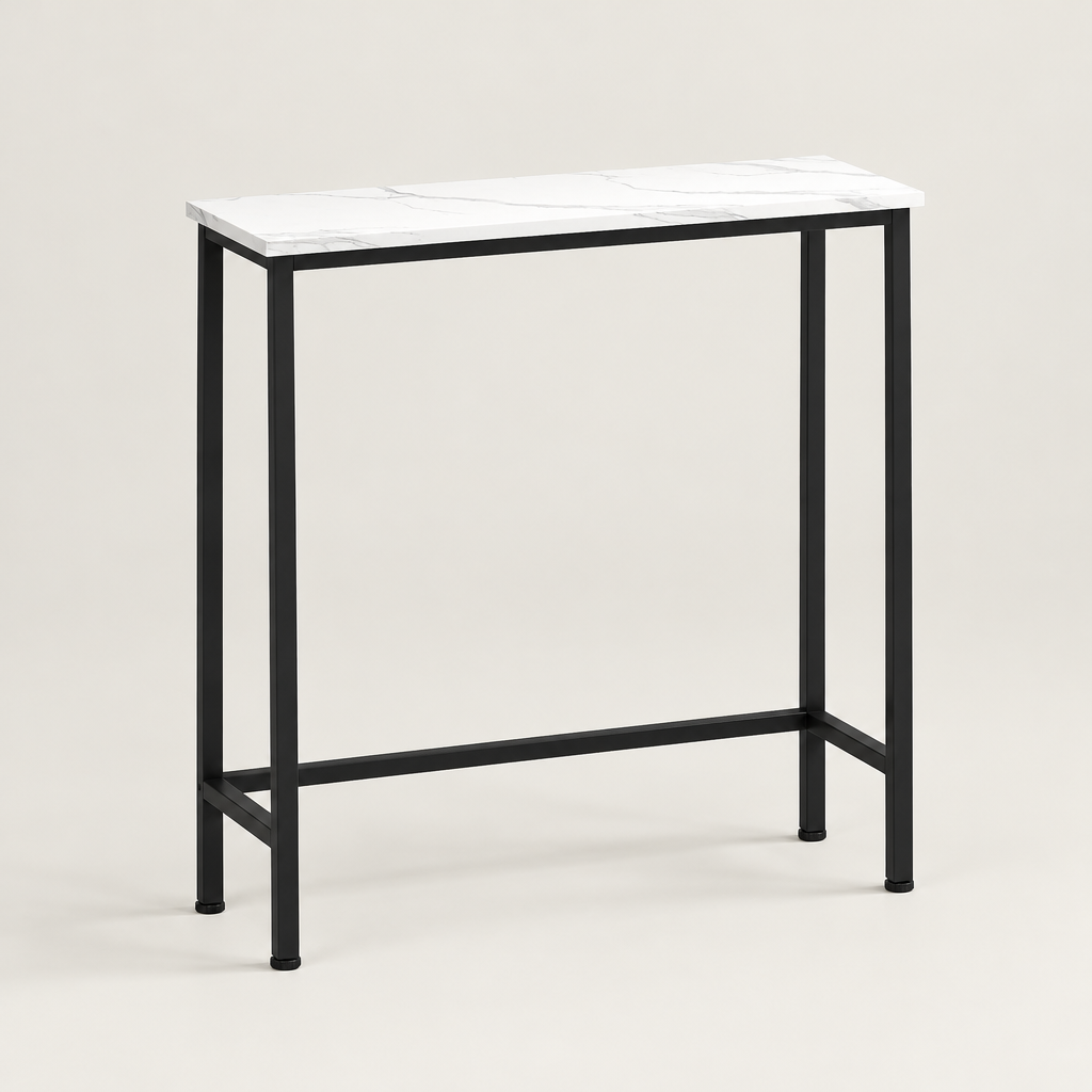 Console Cuizy effet marbre 75 cm sur fond clair