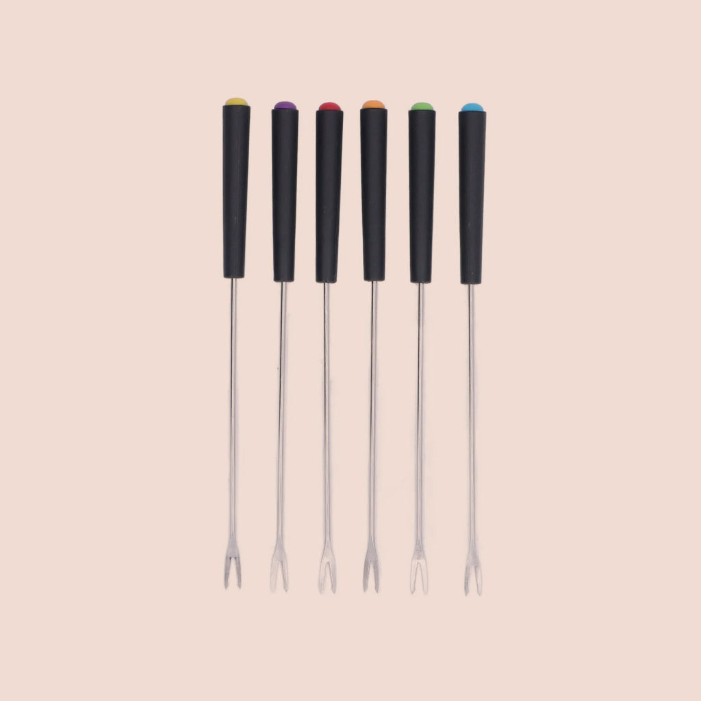 Set de 6 fourchettes à fondue Cuizy Dip sur fond neutre
