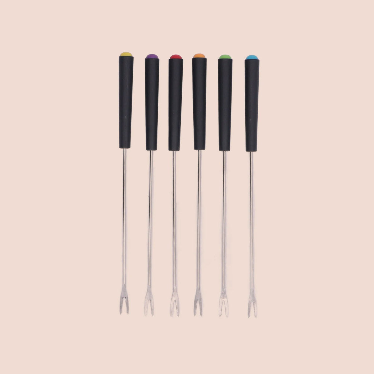 Set de 6 fourchettes à fondue Cuizy Dip sur fond neutre