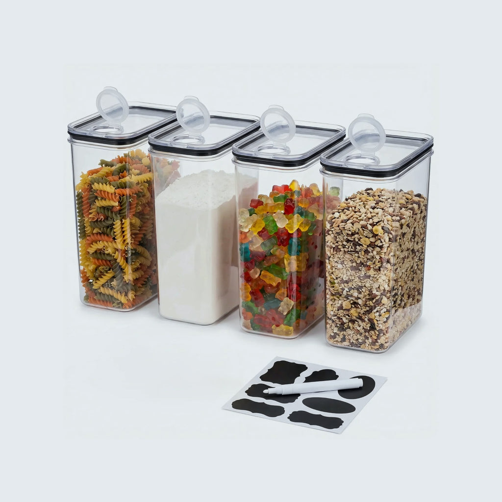 Boîtes hermétiques empilables Cuizy Box sur fond neutre