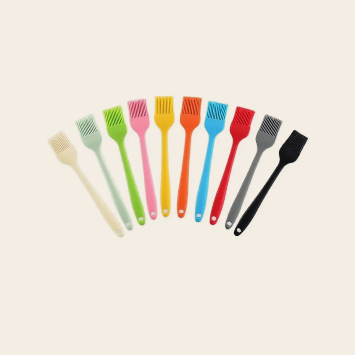 Pinceau de cuisine en silicone 20,5 cm sur fond neutre