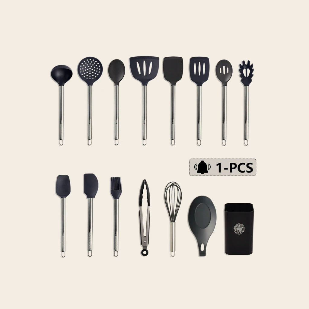 Set de spatules silicone lot de 3 sur fond neutre