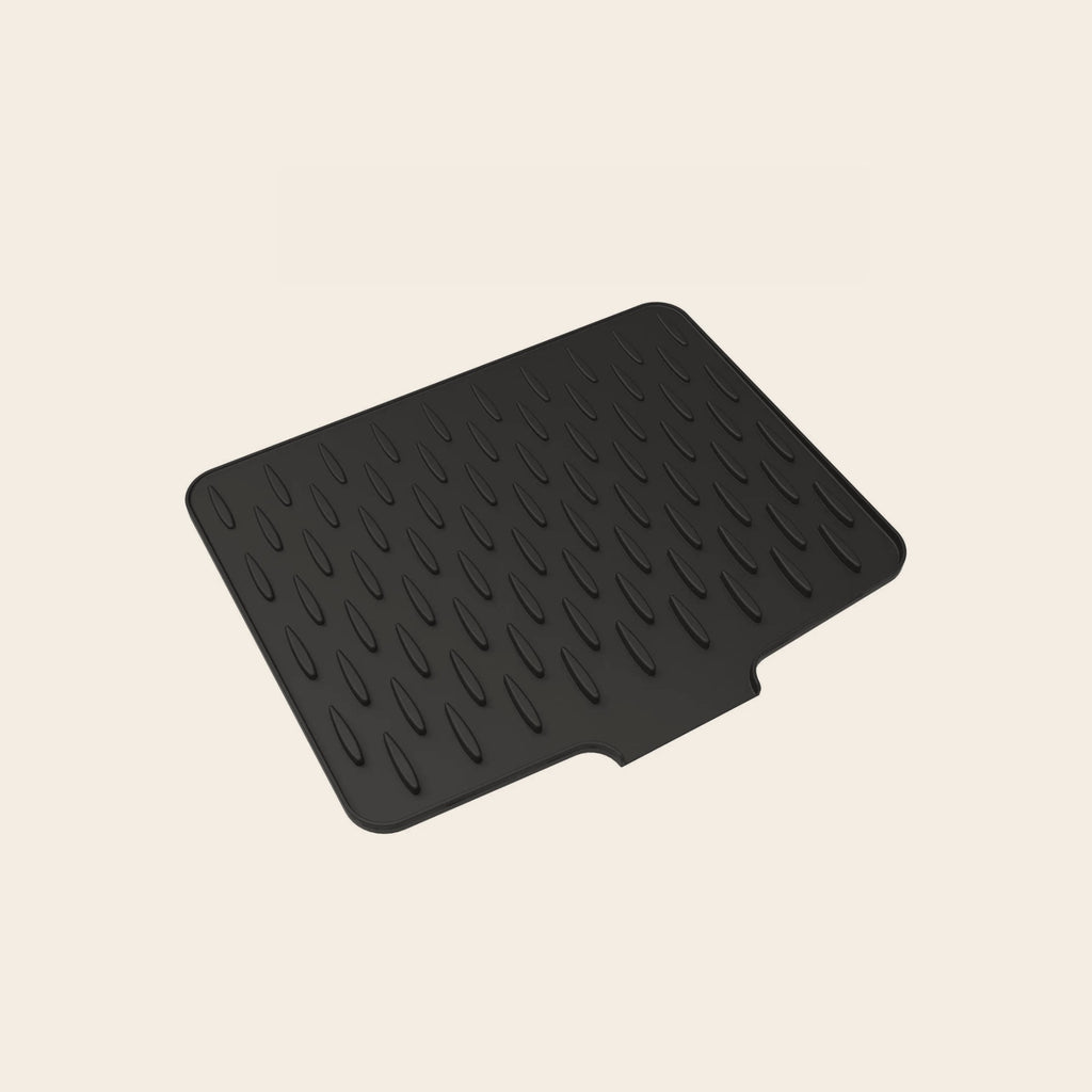 Tapis égouttoir en silicone 32 × 26 cm sur fond neutre